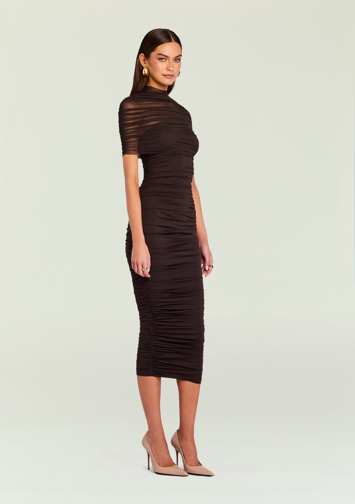 Roberta Mesh Midi Dress