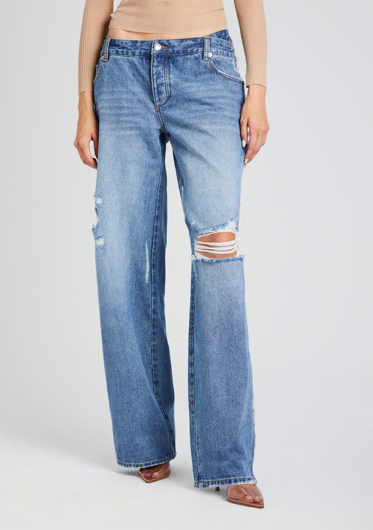 Roma Frayed Jean