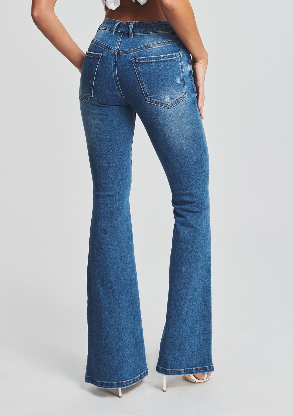Demi Mid Rise Flare Jean
