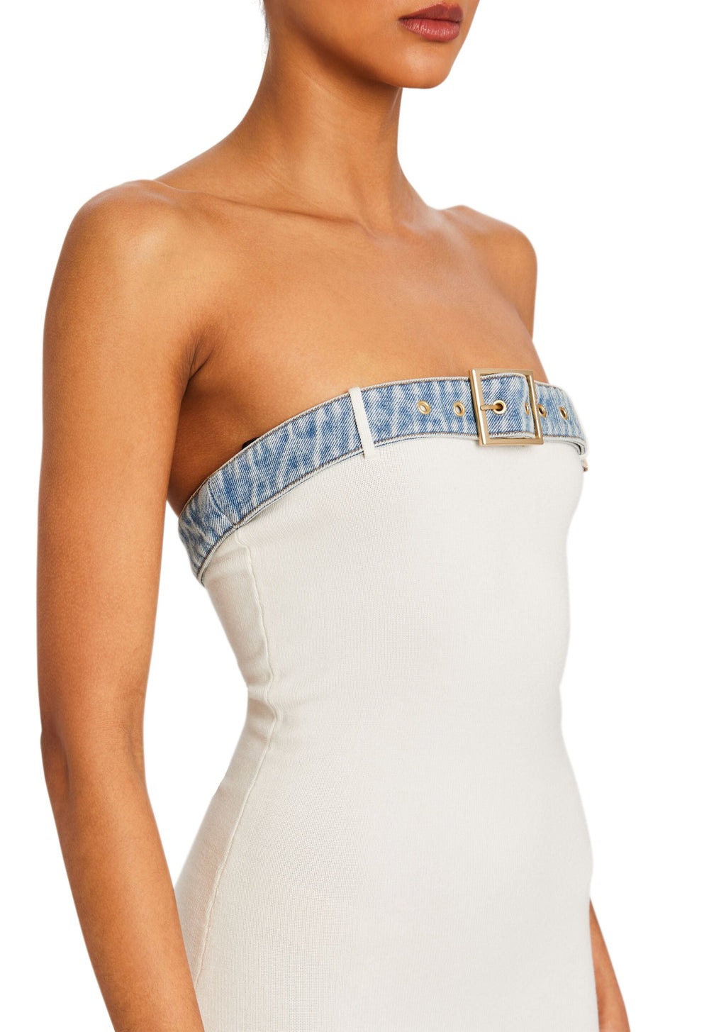 Blanche Knit Denim Dress