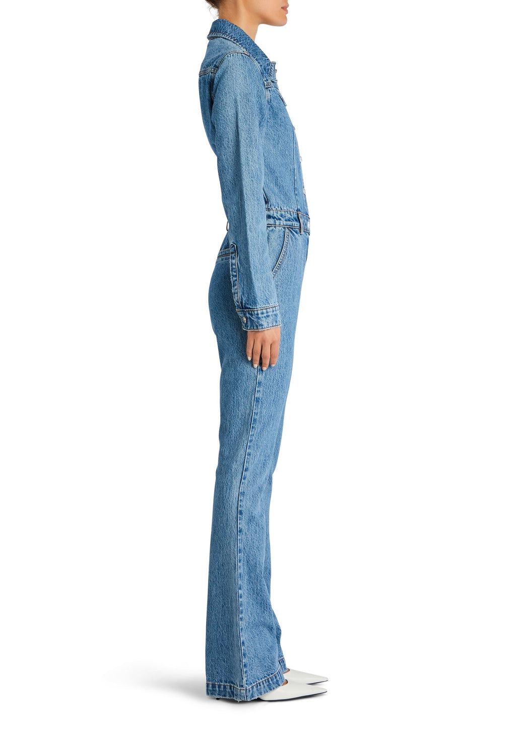 Mabel Fitted Denim Jumpsuit