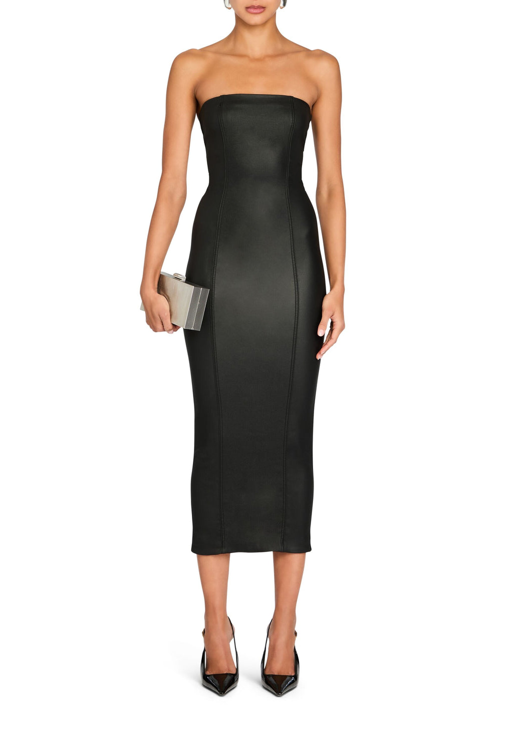 Adalaide Coated Denim Midi Dress