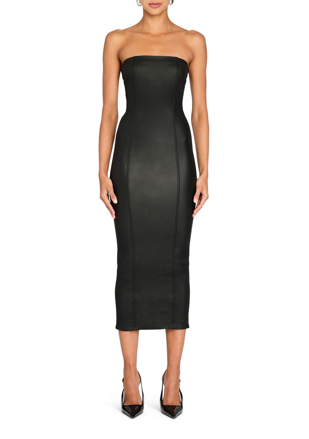 Adalaide Coated Denim Midi Dress
