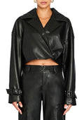 Koda Vegan Leather Cropped Trench