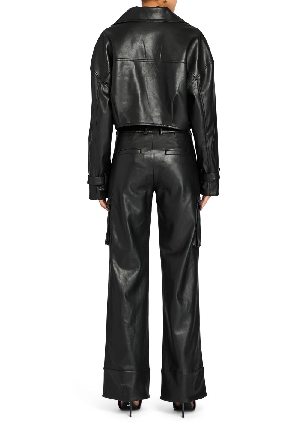 Koda Vegan Leather Cropped Trench