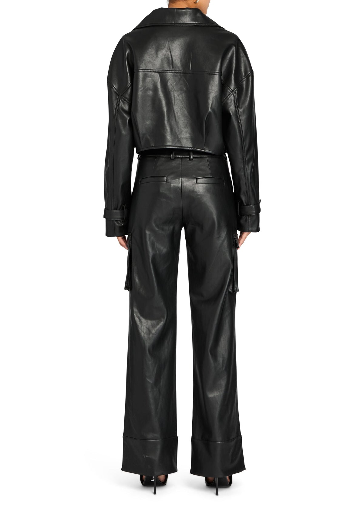 Koda Vegan Leather Cropped Trench