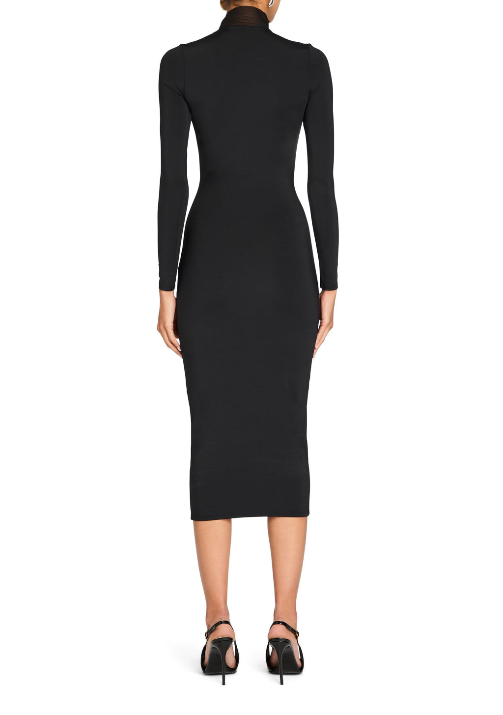 Priyanka Mesh V-Cut Midi Dress