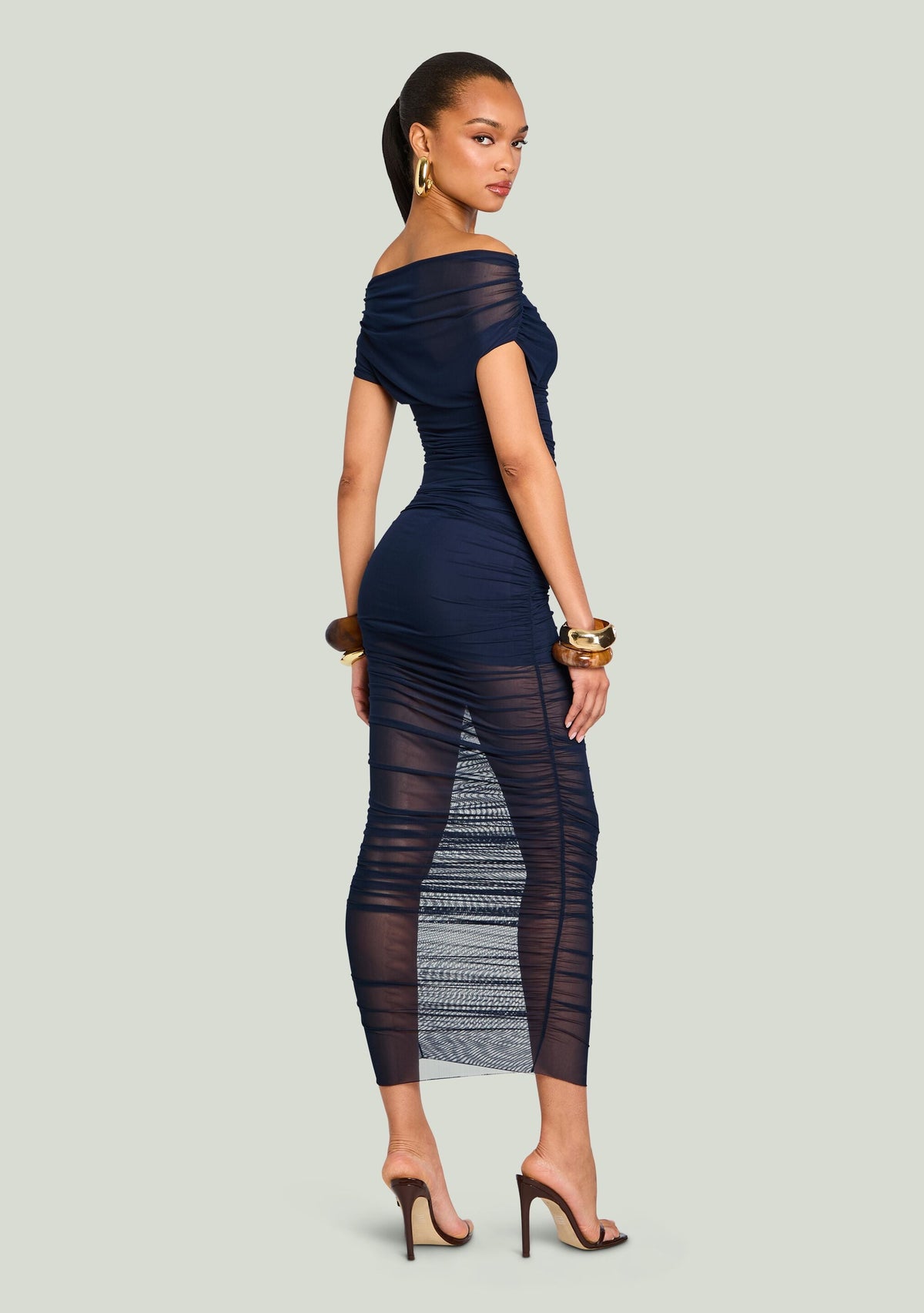 Noel Mesh Midi Dress