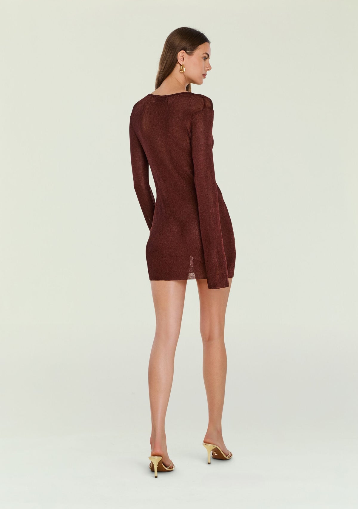 Emeri Metallic Knit Mini Dress