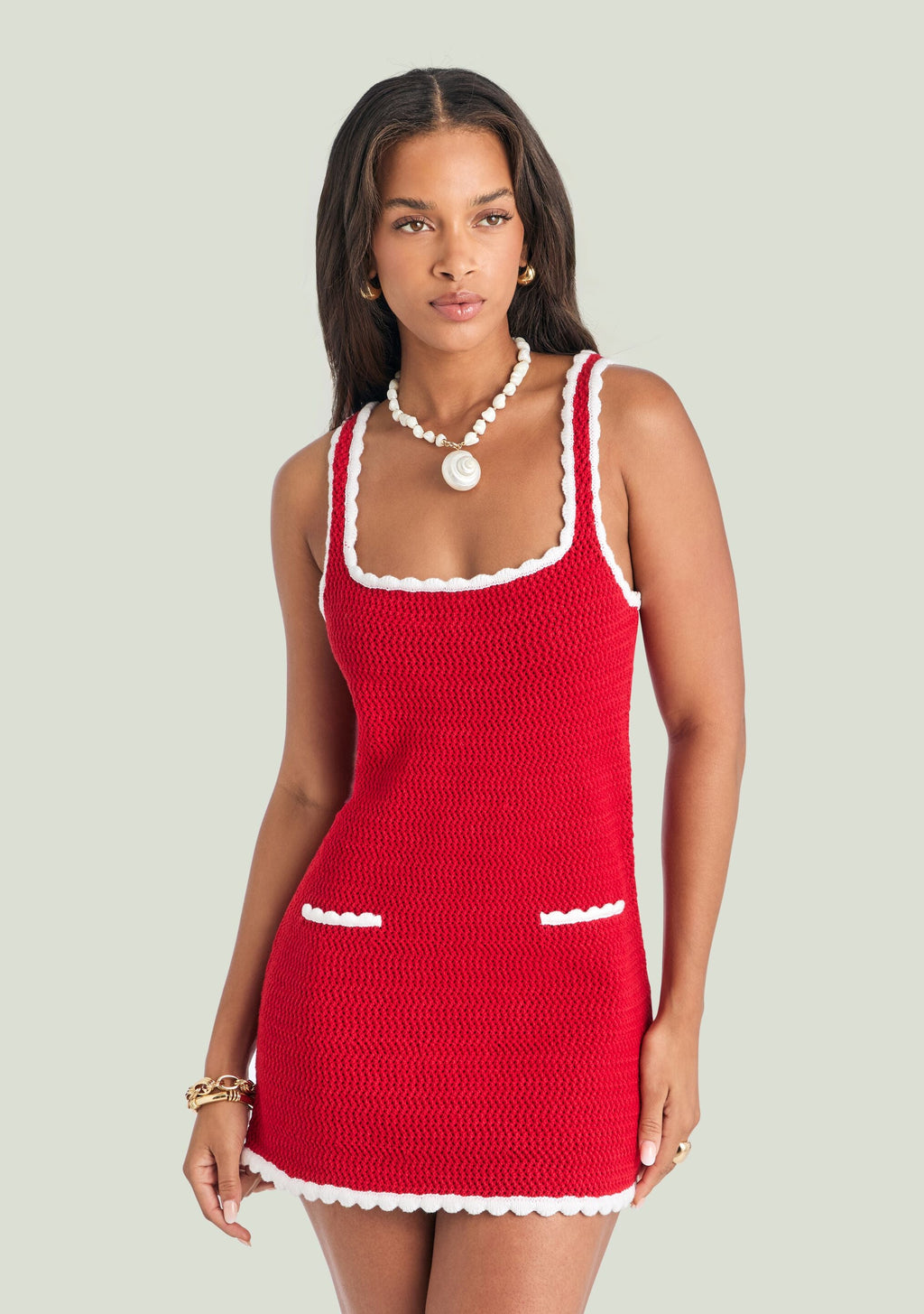 Brianna Crochet Mini Dress
