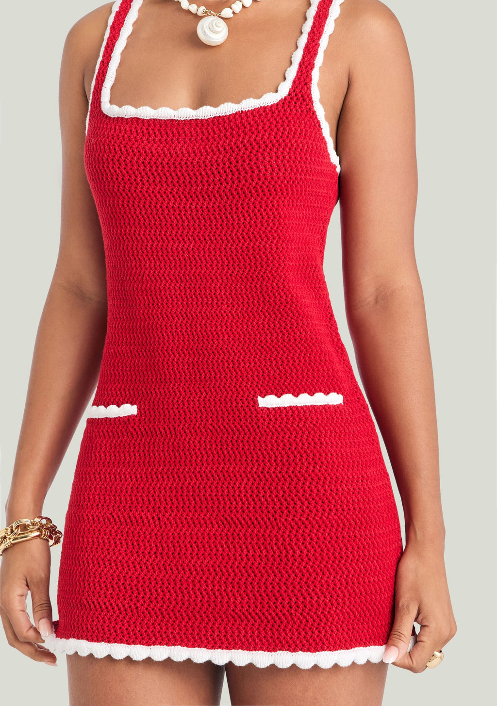 Brianna Crochet Mini Dress