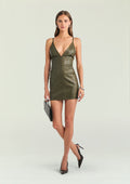 Beyza Leather Dress