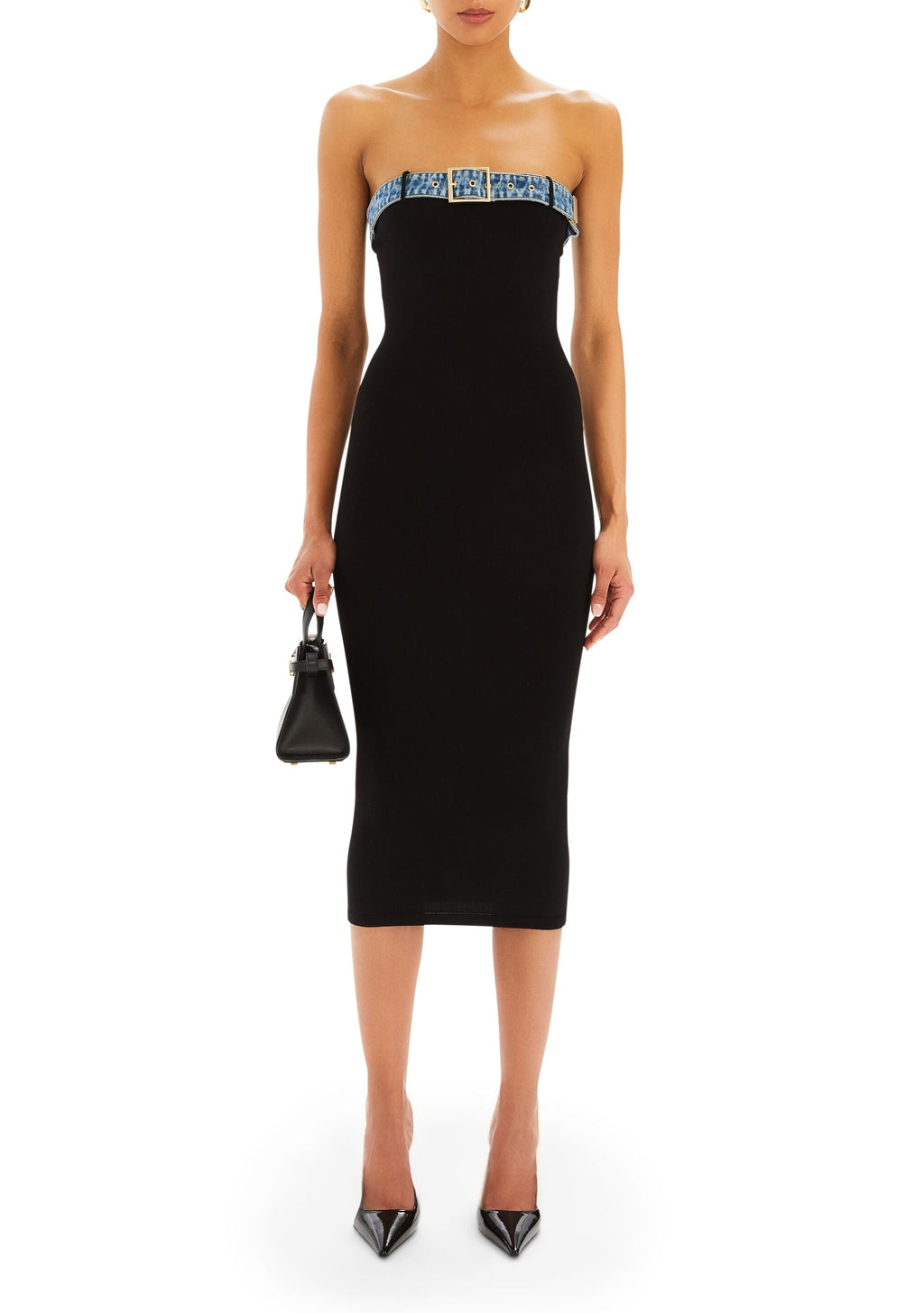 Blanche Knit Denim Dress
