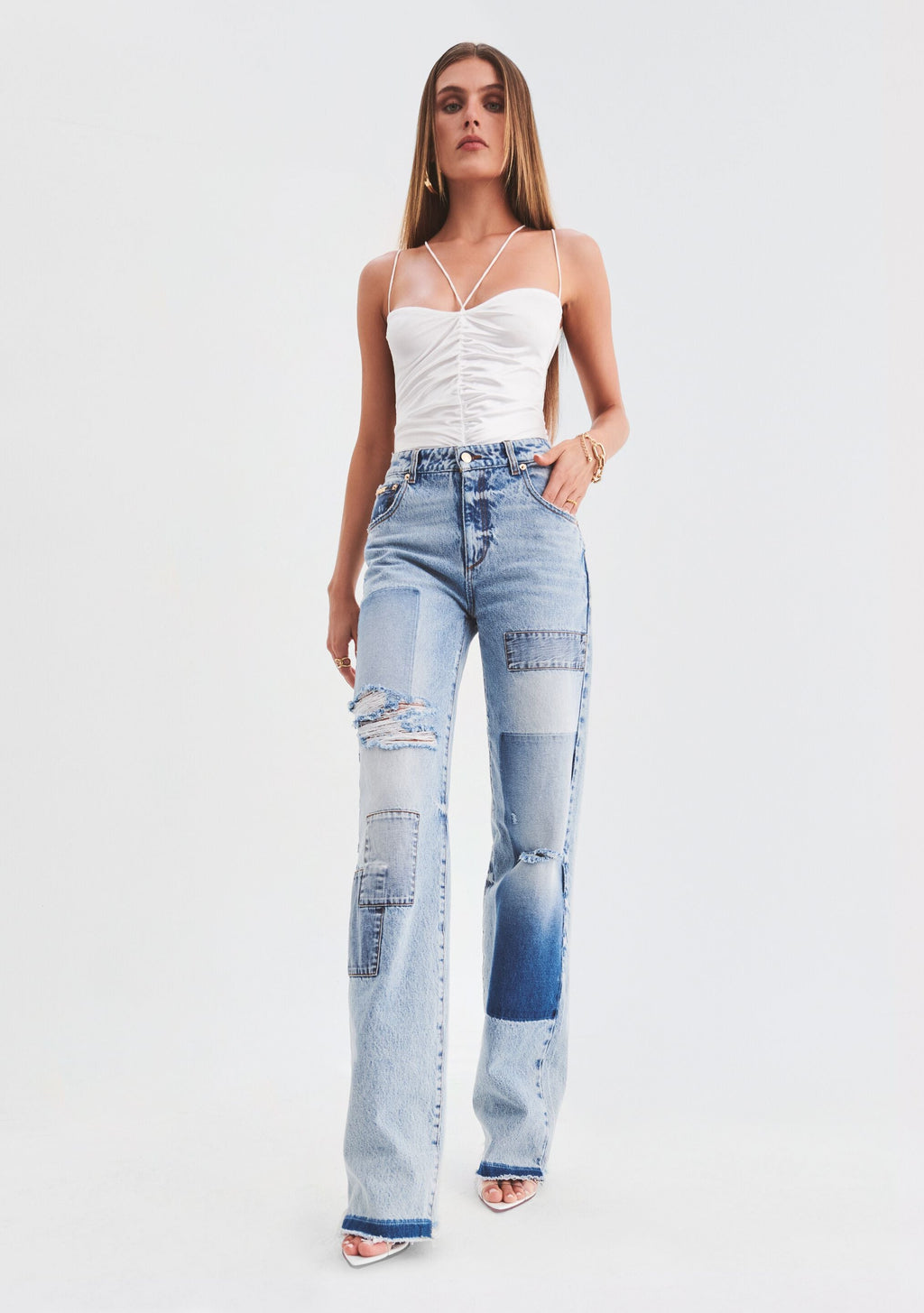 Heidi Straight Leg Patch Jean