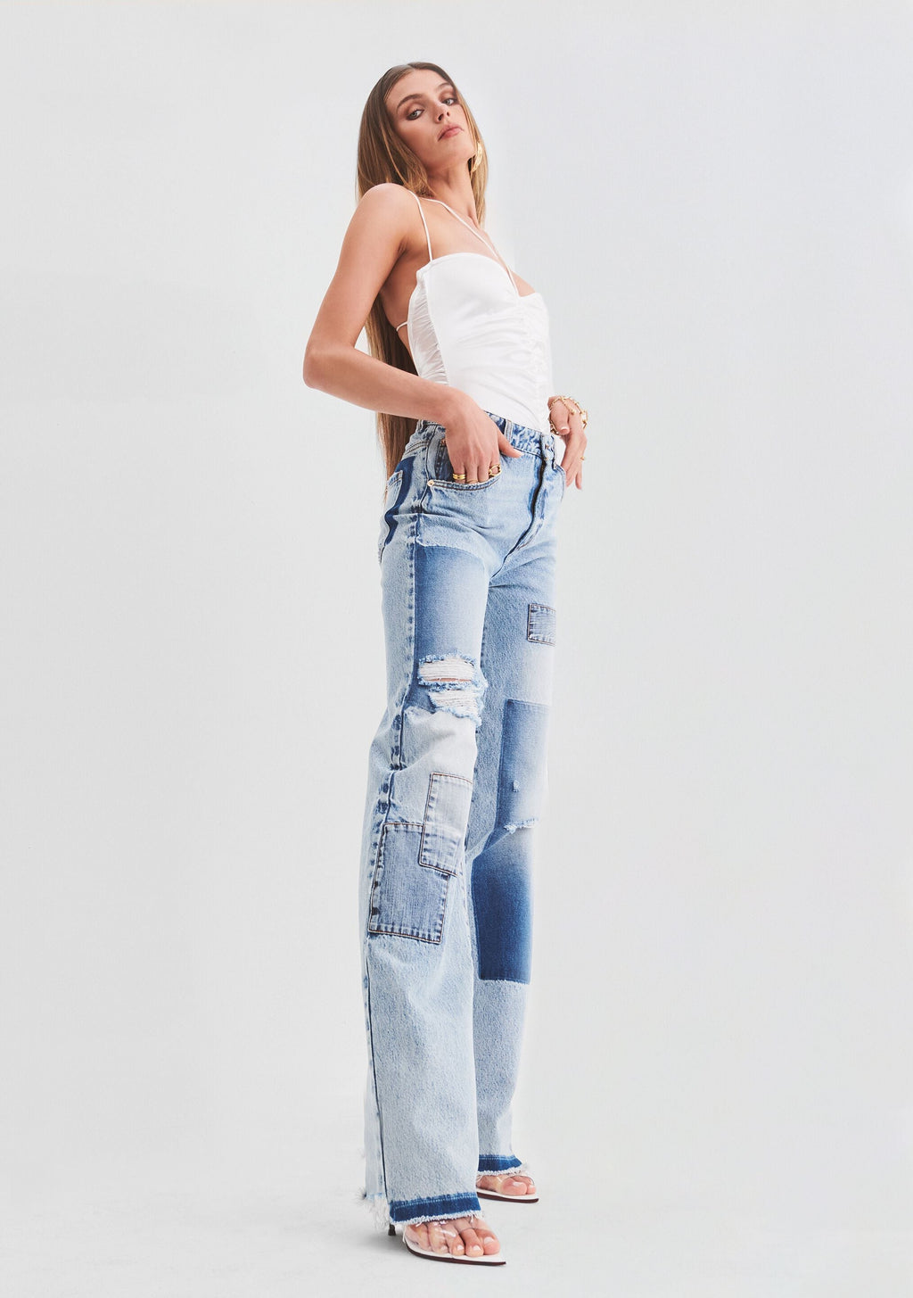 Heidi Straight Leg Patch Jean